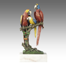 Животное Статуя Птицы Попугаи Украшения Бронзовая Скульптура Tpal-268